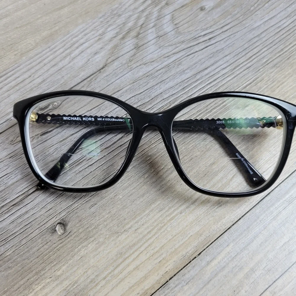 Michael Kors Eyeglasses Frames MK4103U Boulder 3005 Black Braided 55-16-140